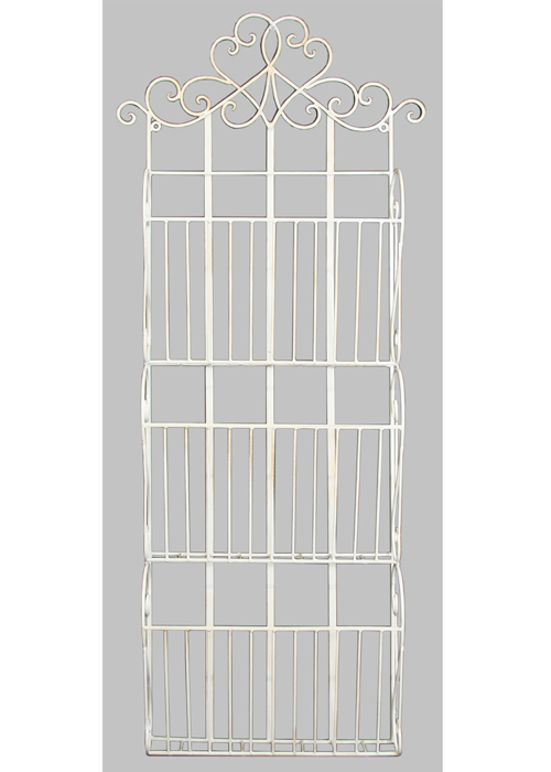 Shabby Chic Wall Mounting Magazine Rack Cream c