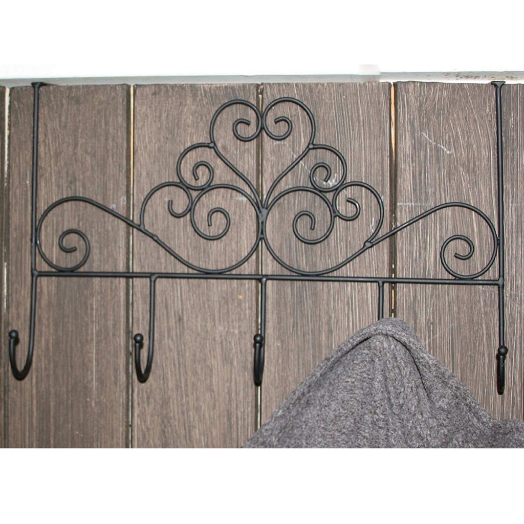 Vintage Black Scroll Over Door Hooks