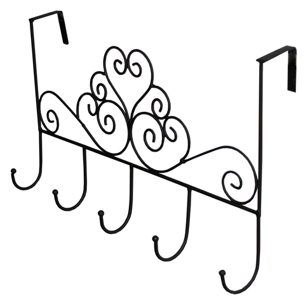 Vintage Black Scroll Over Door Hooks a