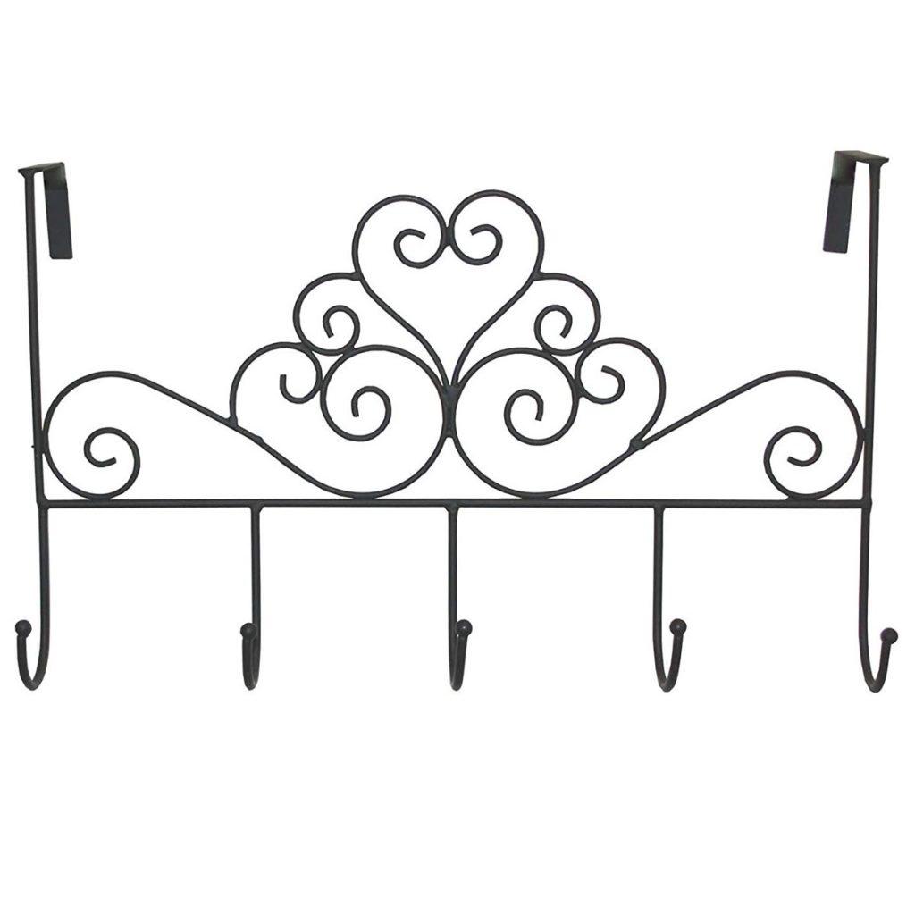 Vintage Black Scroll Over Door Hooks b