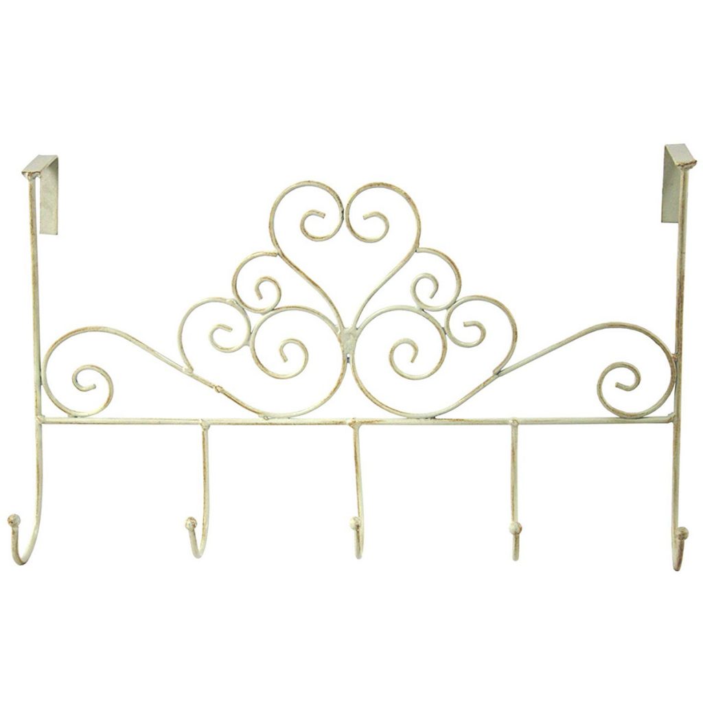 Vintage Cream Scroll Over Door Hooks