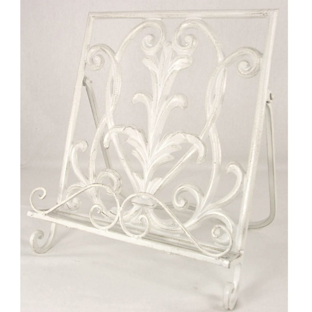 YF609-1-White-Metal-Recipe-Book-Stand-Holder