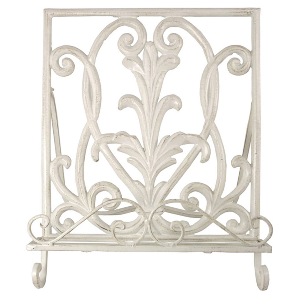 YF609-White-Metal-Recipe-Book-Stand-Holder