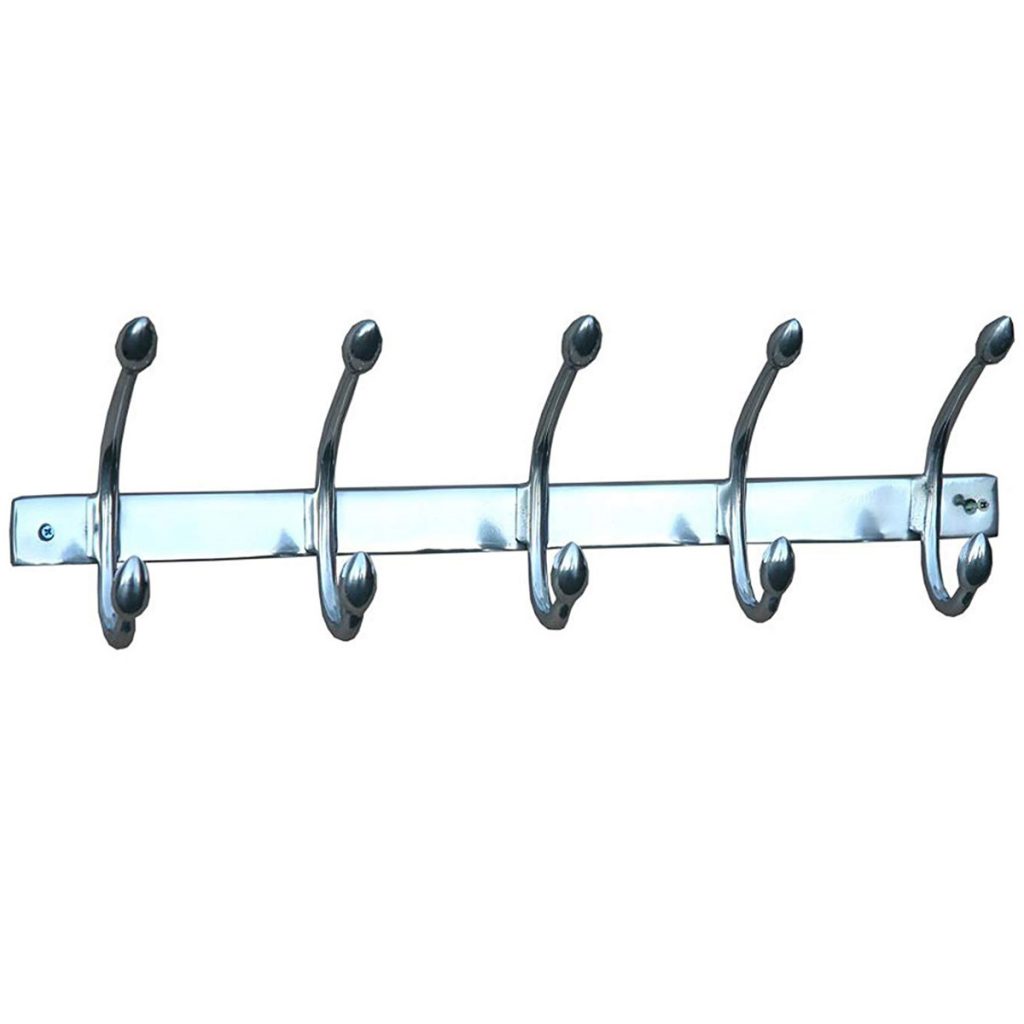 aw7246_1 silver grey double hooks rack