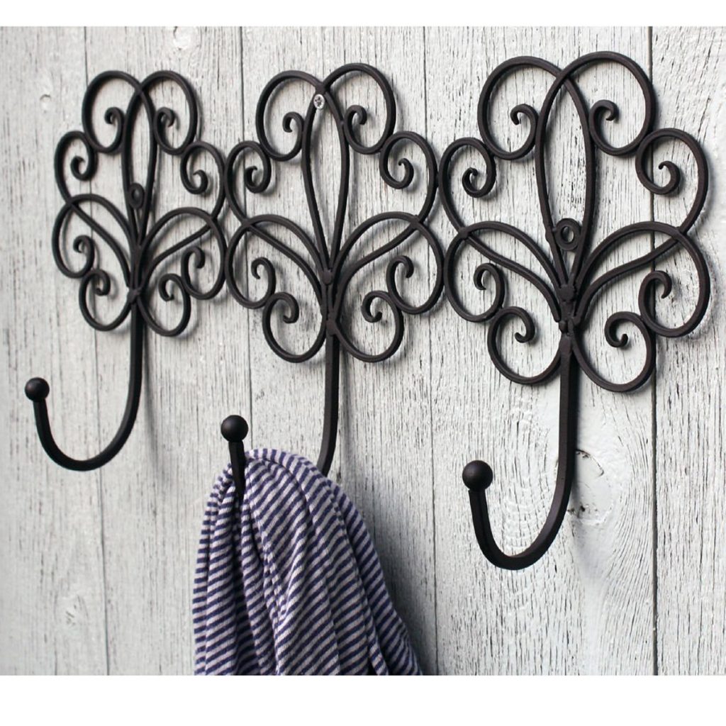 black 3 coat hooks