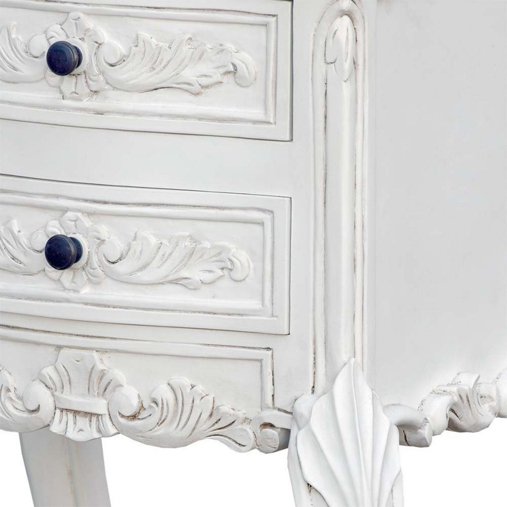 j2113a-wh-det1_1 Ornate French Country White Bedside Table