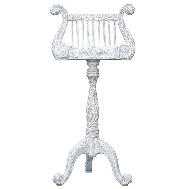 js2013wh Shabby Chic White Music Stand Interior Flair