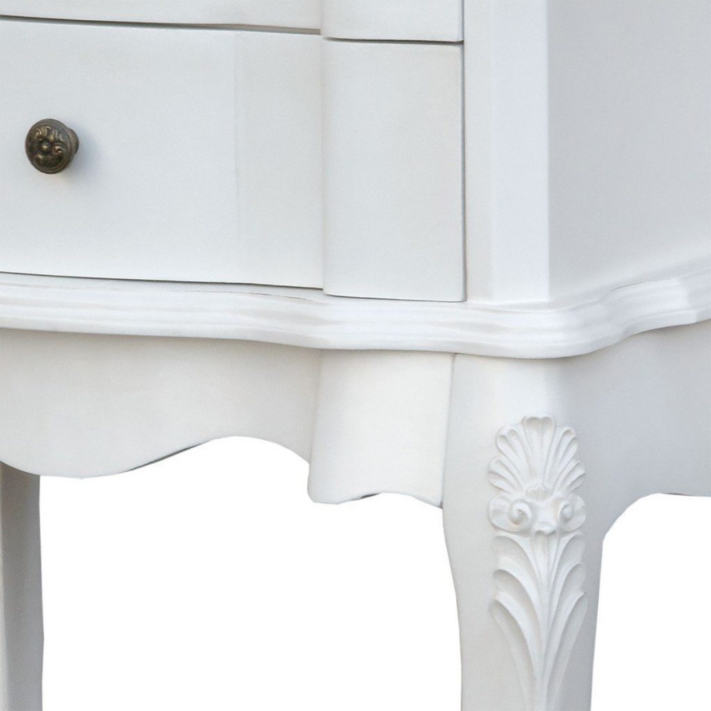 tfc6012-aw-det1 White Antique Style Bedside Table