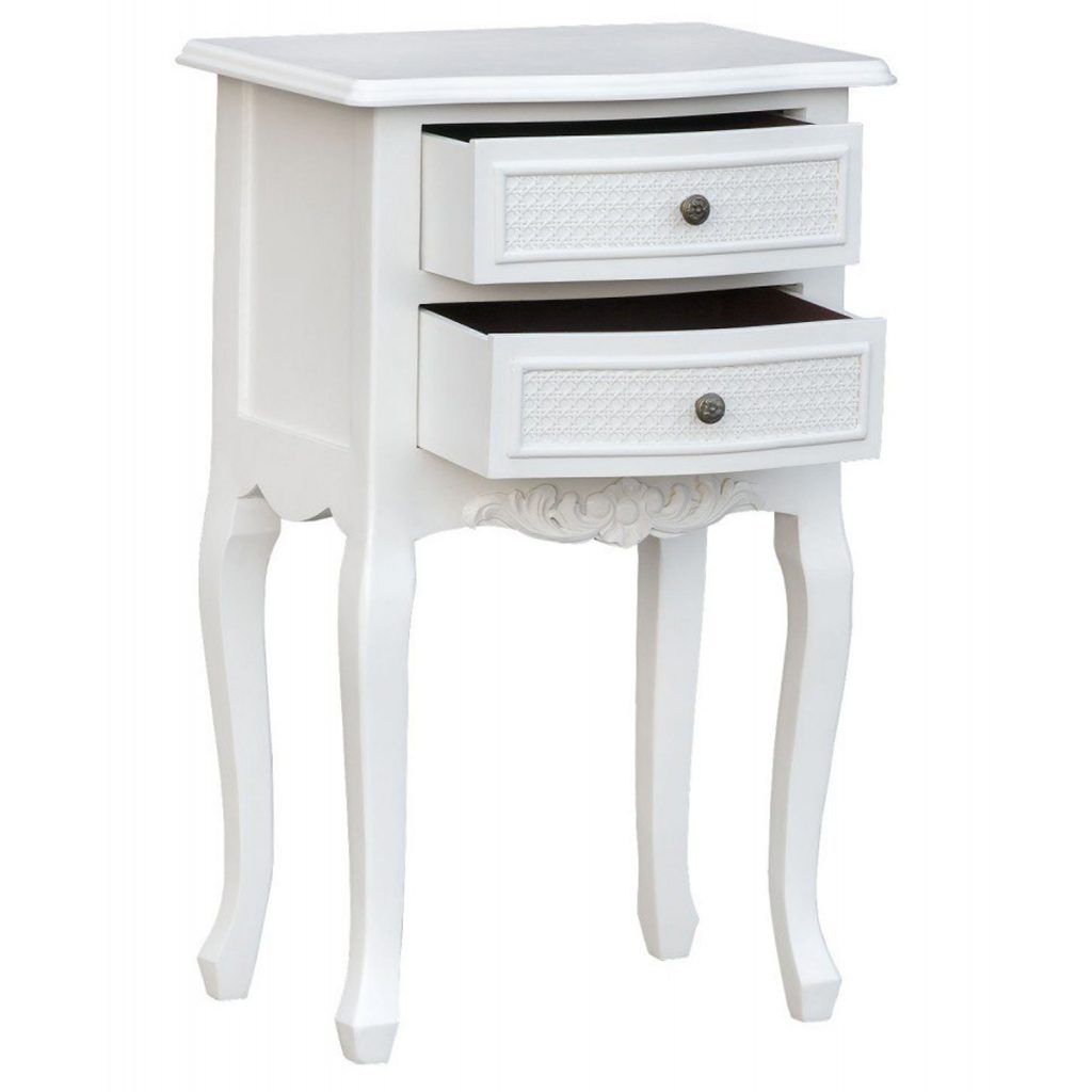tfc9802-aw-det1 Antique White Floral Bedside Cabinet 3