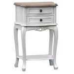 tfg001-aw French Farmhouse Natural White Bedside Table