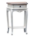 tfg003-aw French Farmhouse Natural White Bedside Table