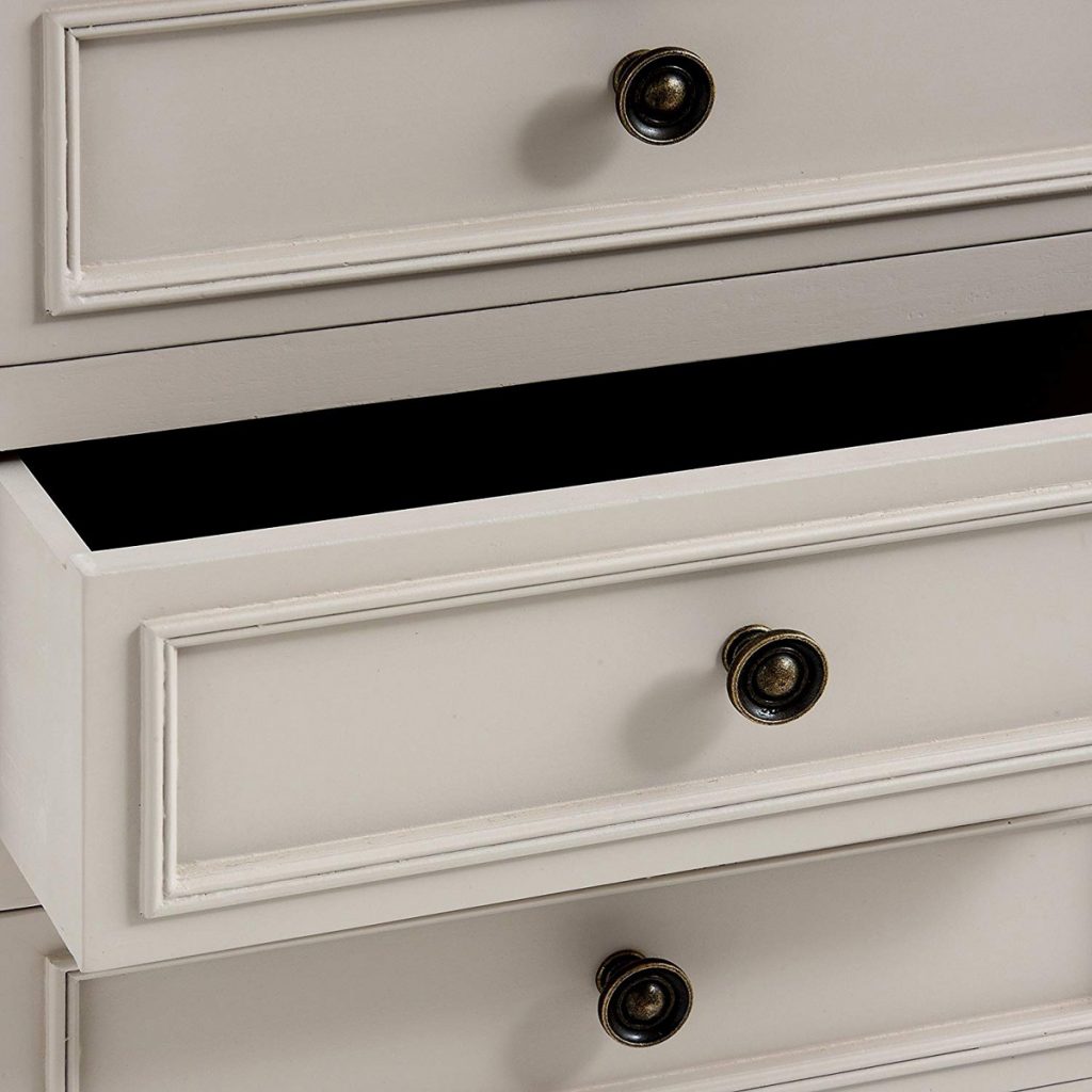 16242-a Elegant Classic Grey Fully Assembled Tall Boy 7 Drawers Unit