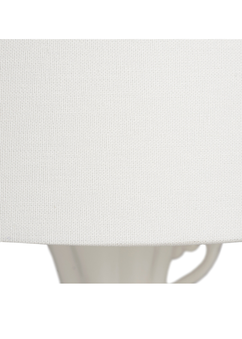 16879-b White Linen Ceramic Tea Party Cup Teapot Vintage Style Table Lamp Light …