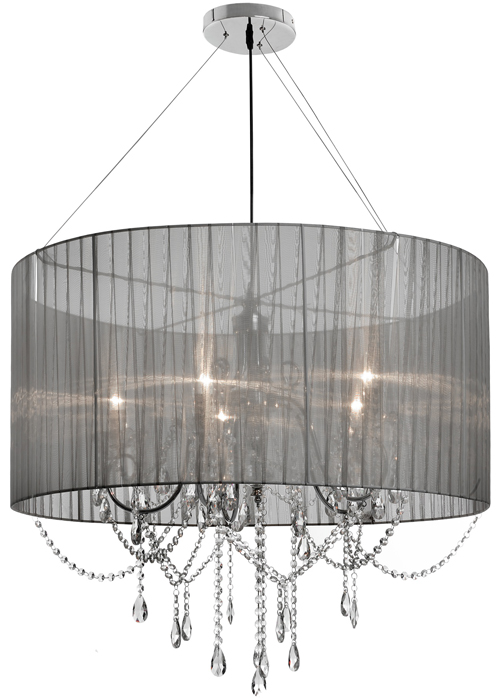 Black metal online and crystal chandelier