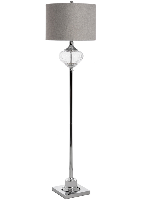 Decorative Glass Chrome Floor Lamp