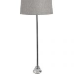 17595 Elegant Silver Polished Chrome Grey Sturdy Table Desk Lamp