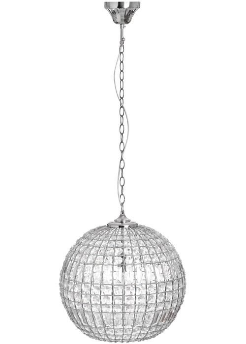 18045-a Chic Silver Ball Clear Glass Crystals Chrome Chandelier Ceiling Light …