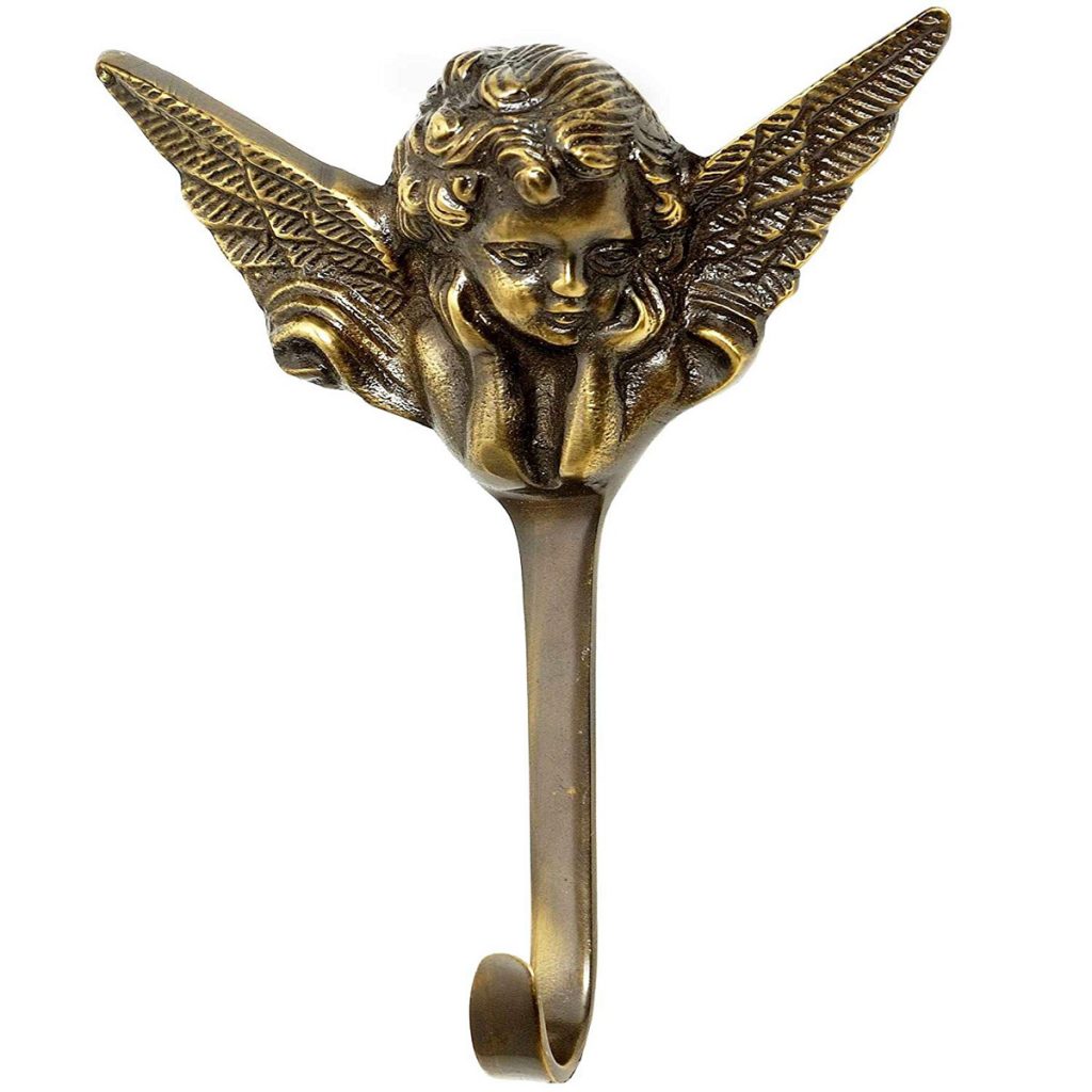 1941 Antiqued Bronze Angel Cherub Hook
