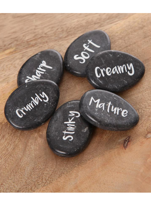 30049-1_Set of 6 Lovely Black Marble Stone Cheese Markers Set …