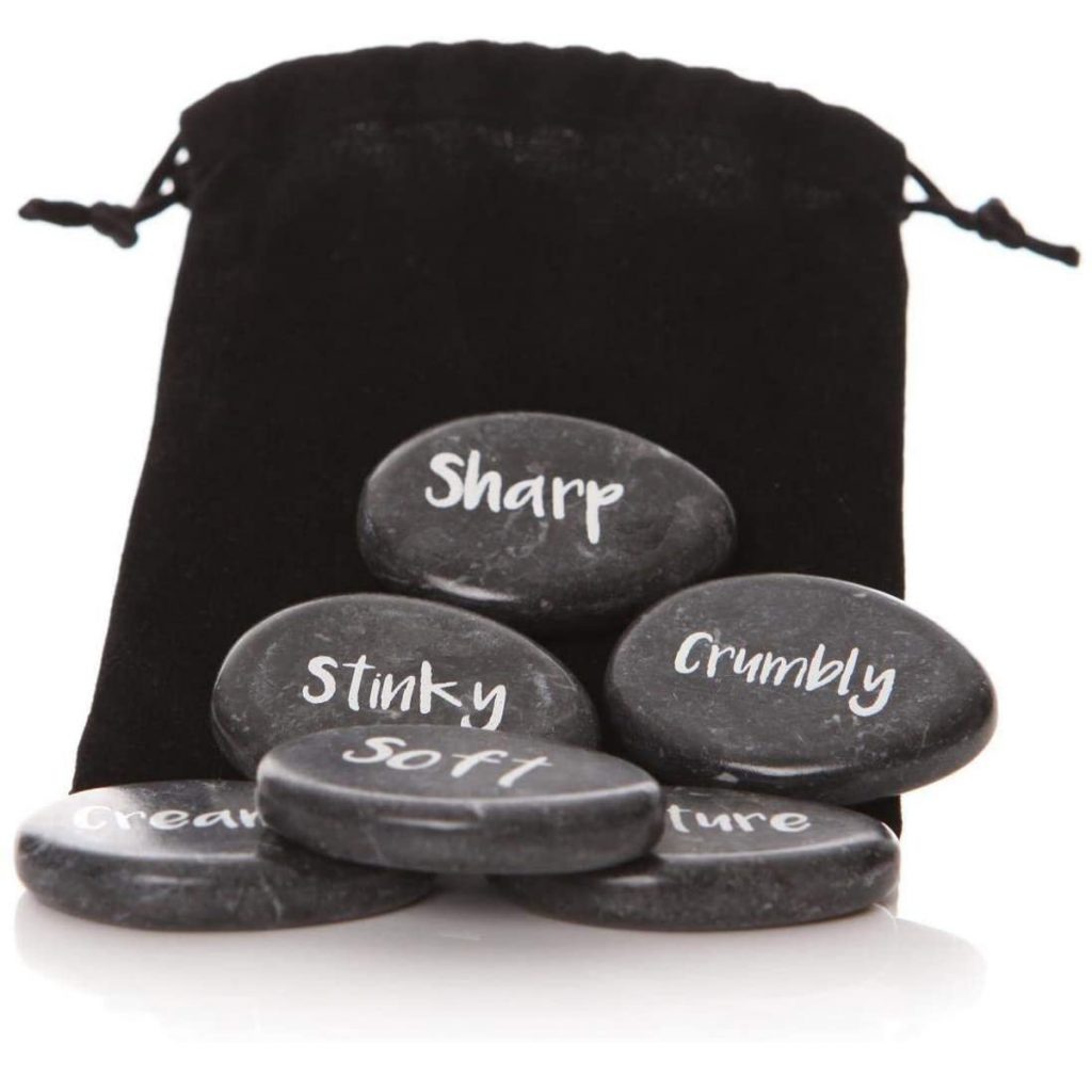 30049_Set of 6 Lovely Black Marble Stone Cheese Markers Set …