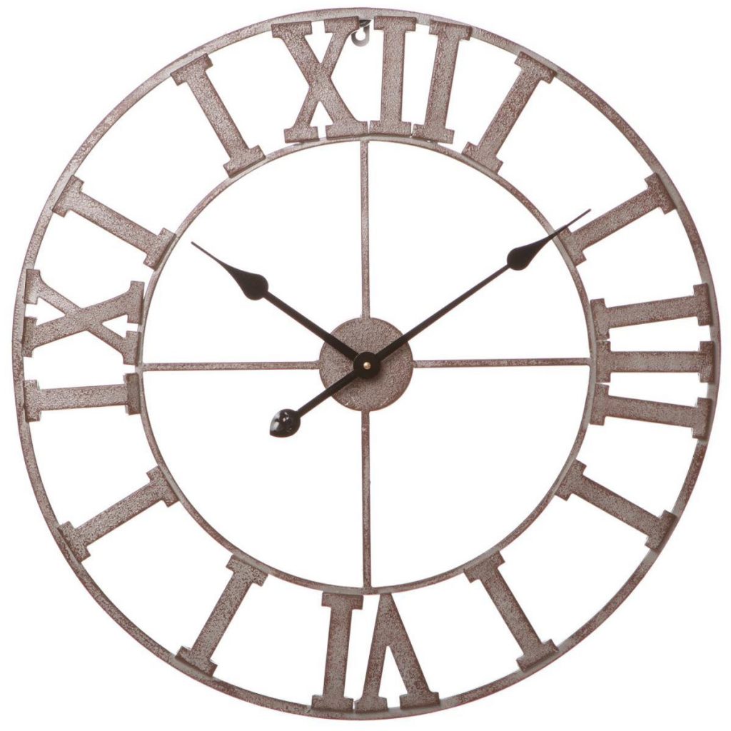 Antique Style Roman Numeral Clock Interior Flair