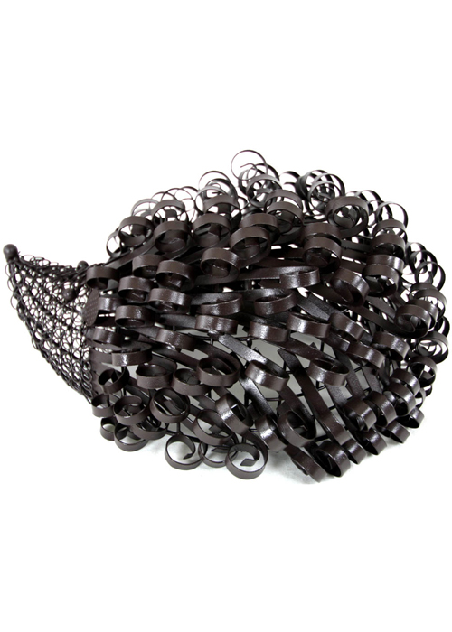 CD018-2 Brown Metal Wire Hedgehog Conservatory Patio Outdoor Garden Ornament Decoration