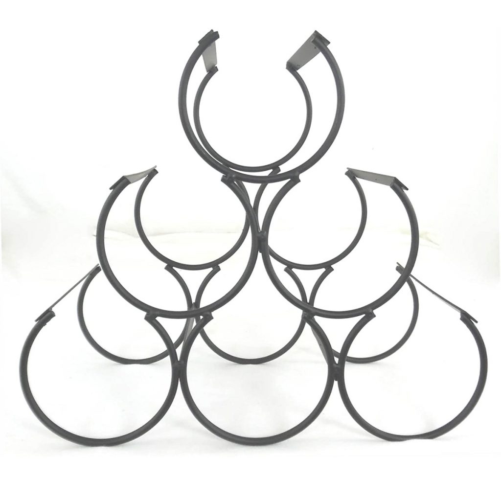 SC005 - 1 Contemporary Black 6 Bottle Wine Rack