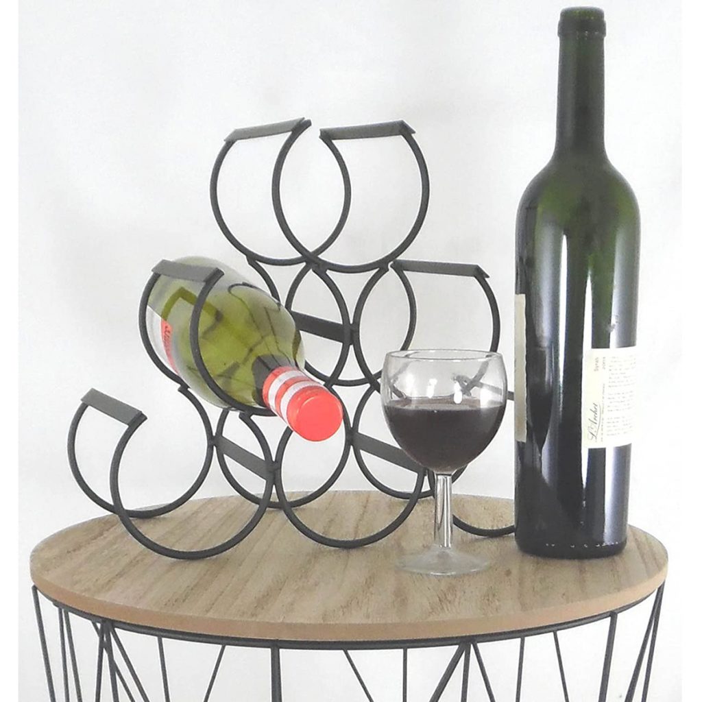 SC005 - 2 Contemporary Black 6 Bottle Wine Rack