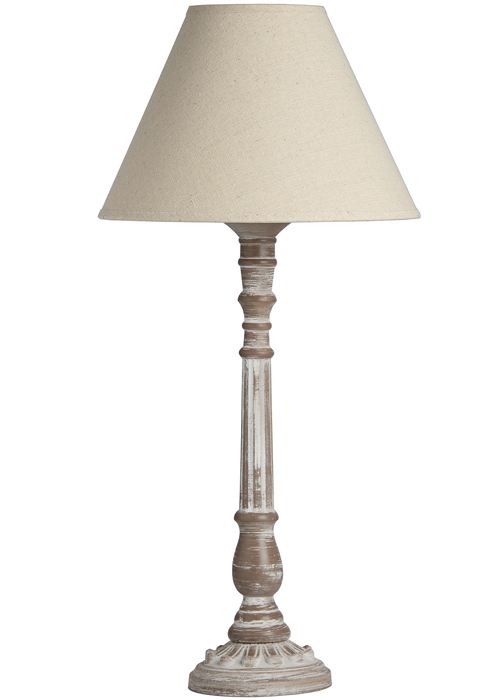 16285 Elegant Tall Beige Light Brown Wood Linen Shade Table Light Lamp