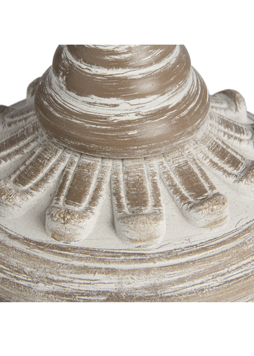 16285-a Elegant Tall Beige Light Brown Wood Linen Shade Table Light Lamp
