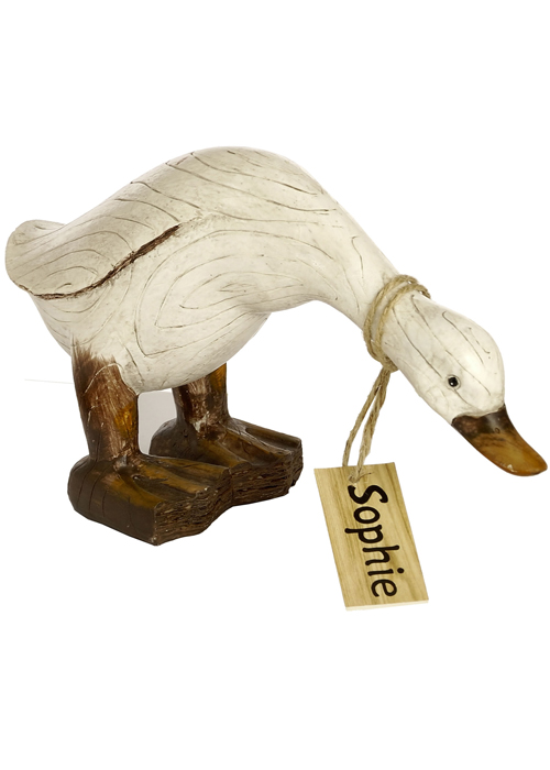 3628 Shabby Chic Indian Runner Duck Wood Effect Figurine Ornament