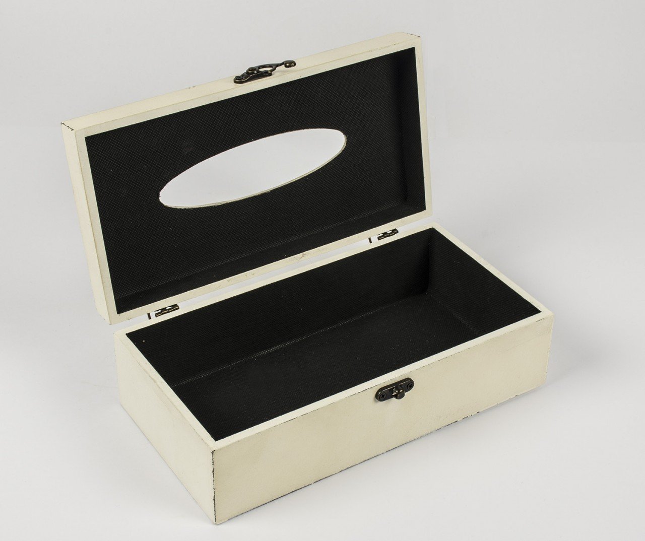 HFL069_1__Vintage Style Cream Ivory Pink Floral Rose Rectangle Tissue Box Holder Cover