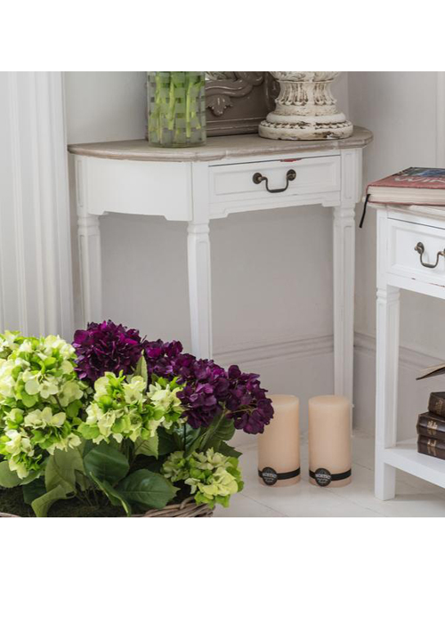 M000105_b_New England Style Distressed White Half Moon Console Table