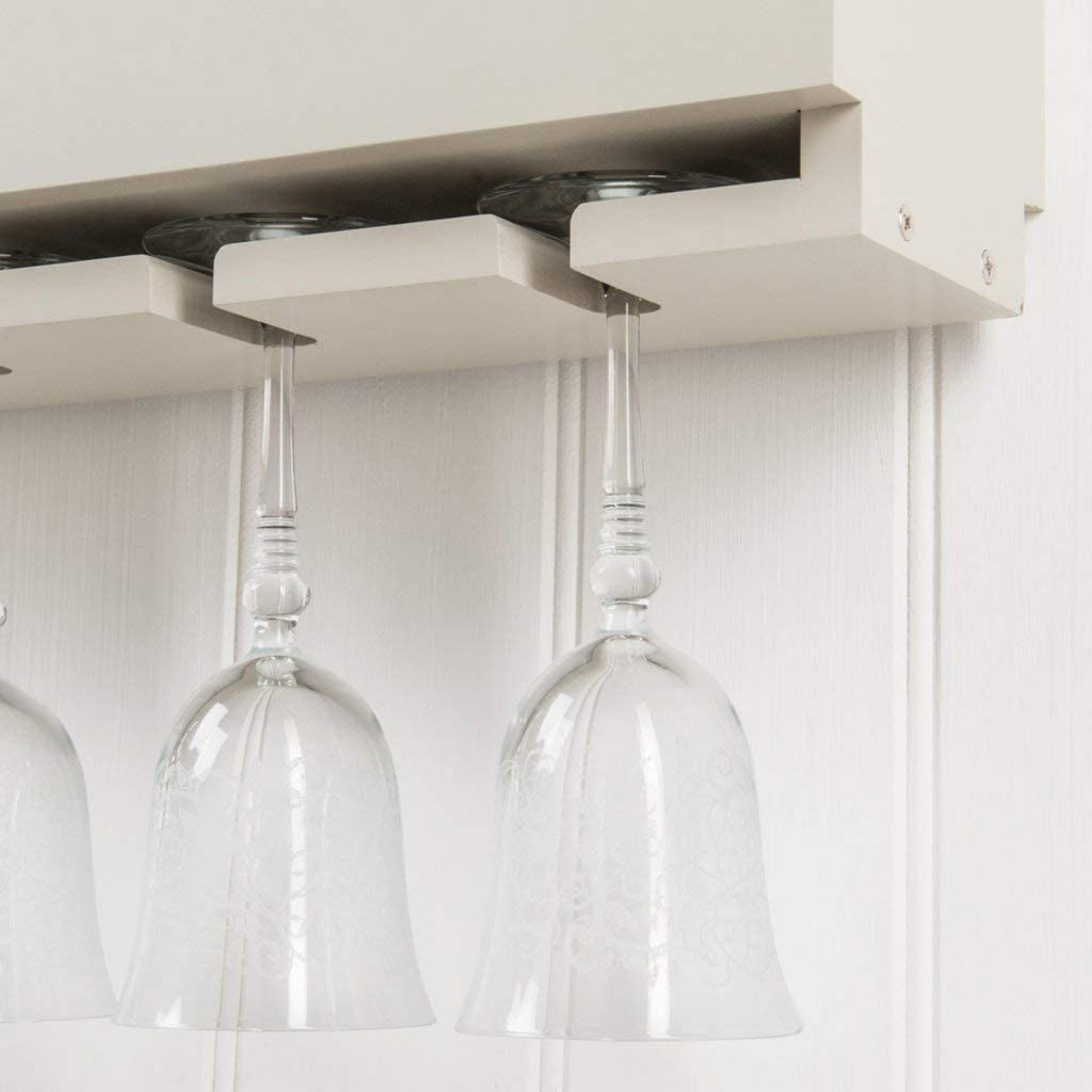 M900800_c_Painted Pale French Grey Sturdy 4 Glass Stem 5 Bottle Wine Rack