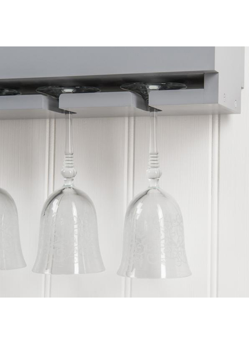 M900801_c_Painted Dove Grey Sturdy 4 Glass Stem 5 Bottle Wine Rack