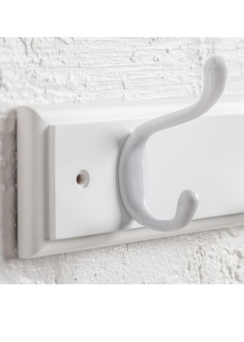 M900900_b_gParis White Heritage Painted Coat Rack White Metal 4 Hooks