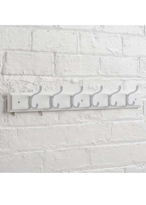 M900901_a_Paris White Heritage Painted Large Coat Rack White Metal 6 Hooks