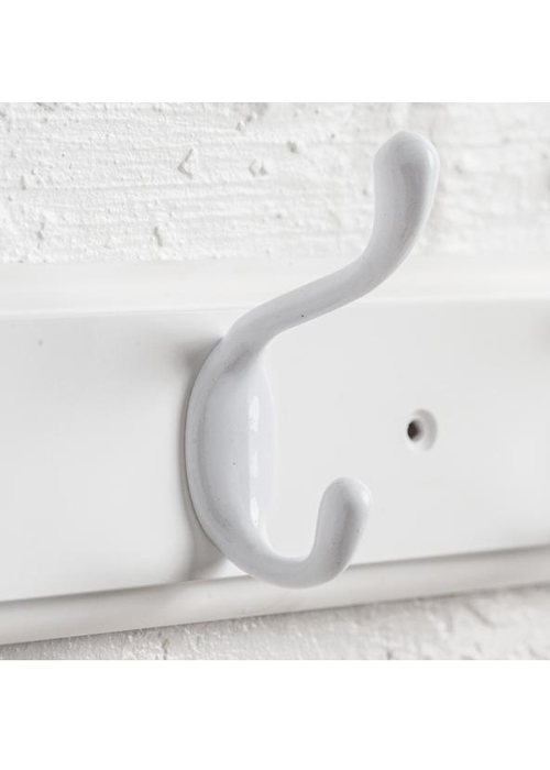 M900901_b_Paris White Heritage Painted Large Coat Rack White Metal 6 Hooks