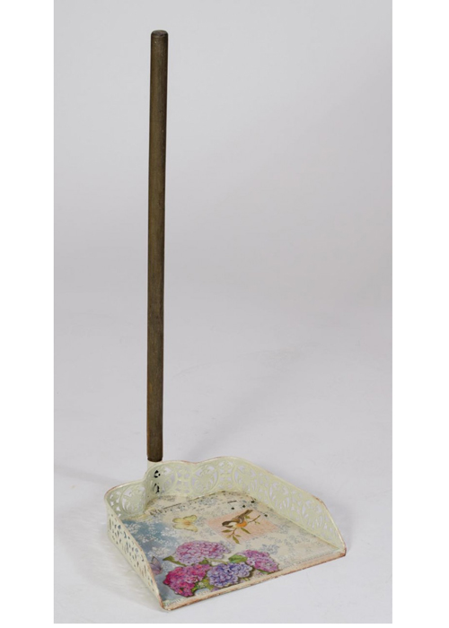 NYC089_2__Vintage Style Floral Pink Blue Decorative Cleaning Accessories Sweep Dust Pan