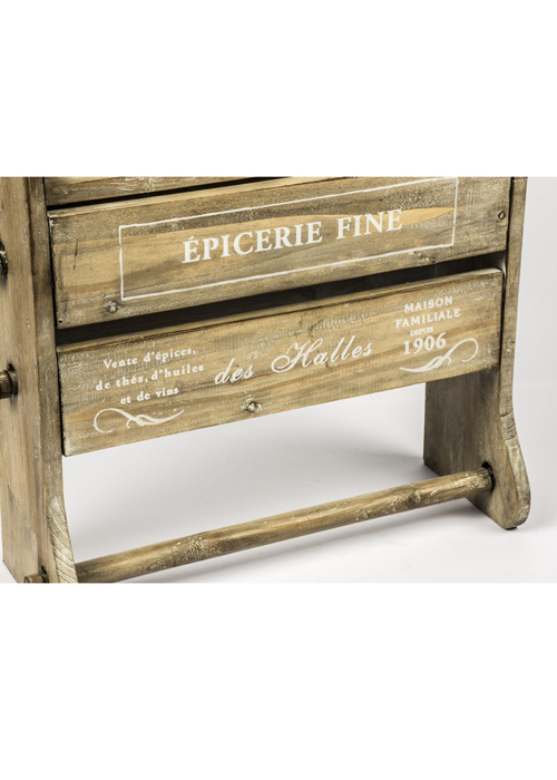 RXC011_2__French Style Epicerie Wall Mounting Wooden Shelf Kitchen Paper Roll Foil Rack