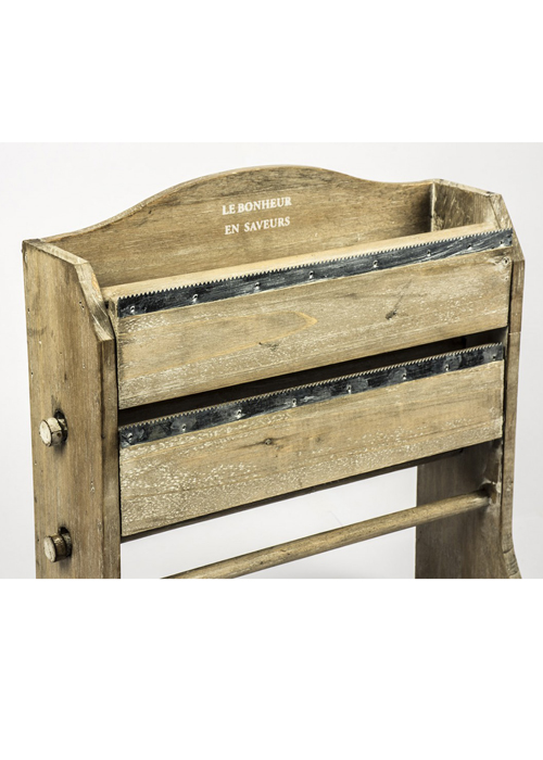 RXC011_4__French Style Epicerie Wall Mounting Wooden Shelf Kitchen Paper Roll Foil Rack