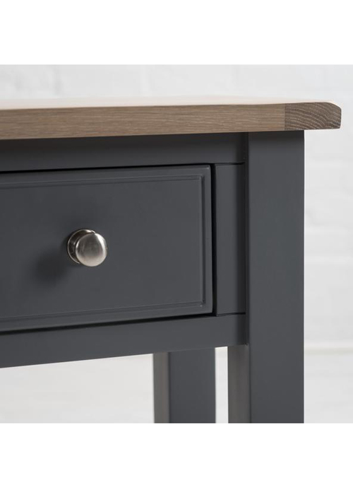 Grey Oak Nickel Handle Console Table Interior Flair