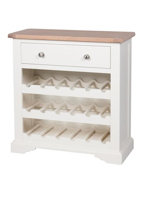 Sturdy Hand Crafted White Pine Oak Metal Handles Drawer Unit 18 Bottle Wine Rack c