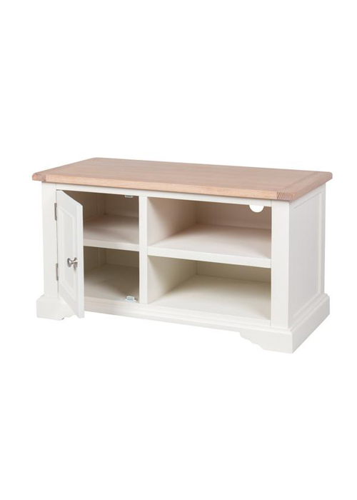 Sturdy Hand Crafted White Pine Oak Nickel Handles TV Television Stand