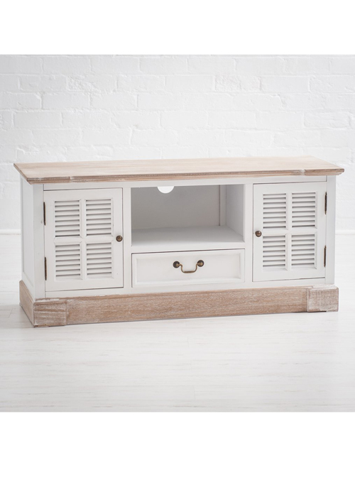 image_21_Sturdy New England Style White Wooden Assembled TV Television Cabinet