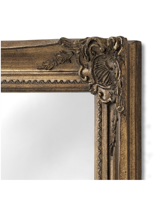 15341-b Large Baroque Ornate Antique Gold Decorative Rectangle Full Length Wall Mirror