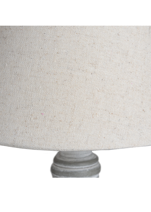 16290-b Shabby Chic Classic White Grey Table Light Lamp