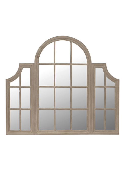 French Country Style Triple Window Mirror