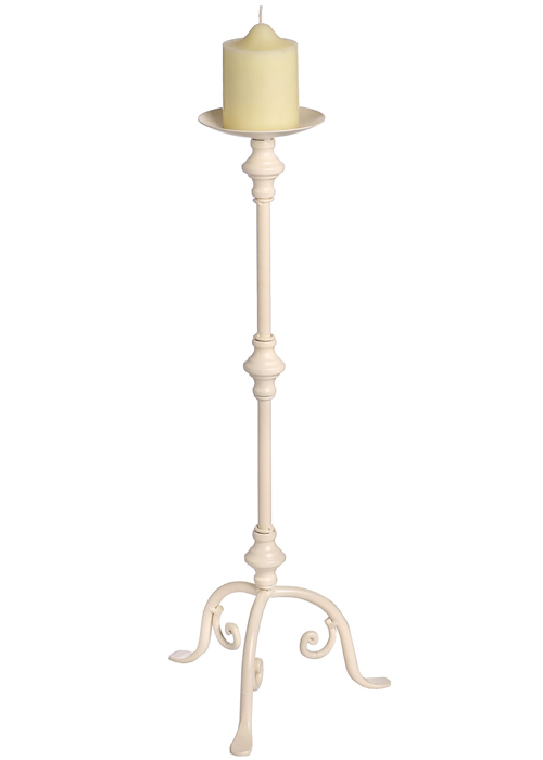 2030 TALL Metal Free Standing Church CANDLE HOLDER CANDLESTICK Cream Ivory 70cm