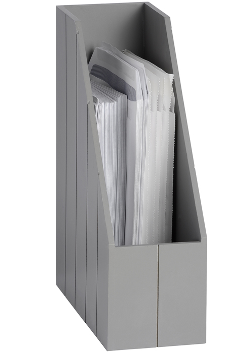 15703-a Grey Letter Post Wooden Storage Box